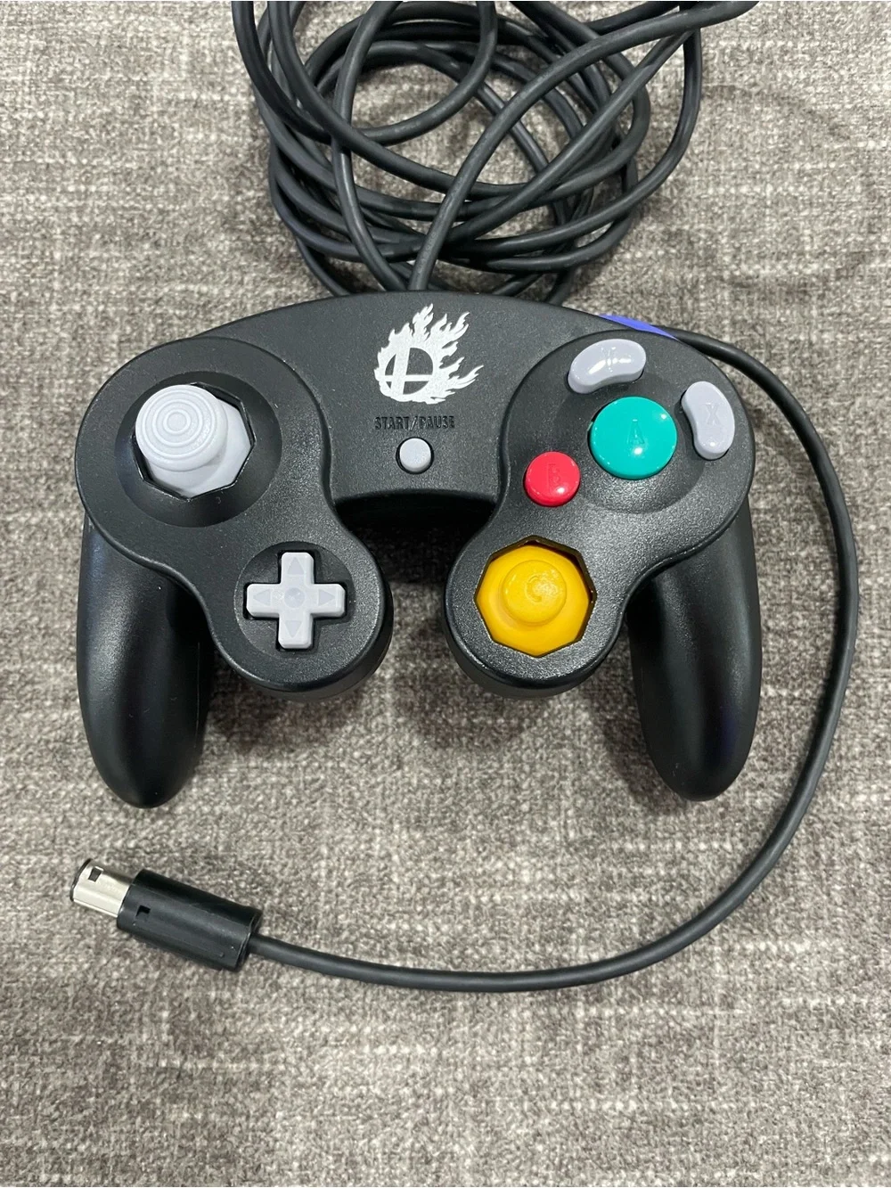 Nintendo Black Wired GameCube Controller - Super Smash Bros. Edition